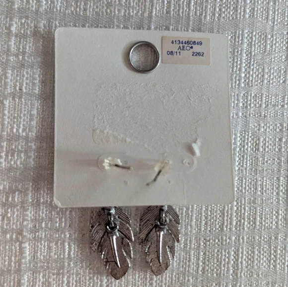 American Eagle Feather Rhinestone Earrings - Picture 7 of 9